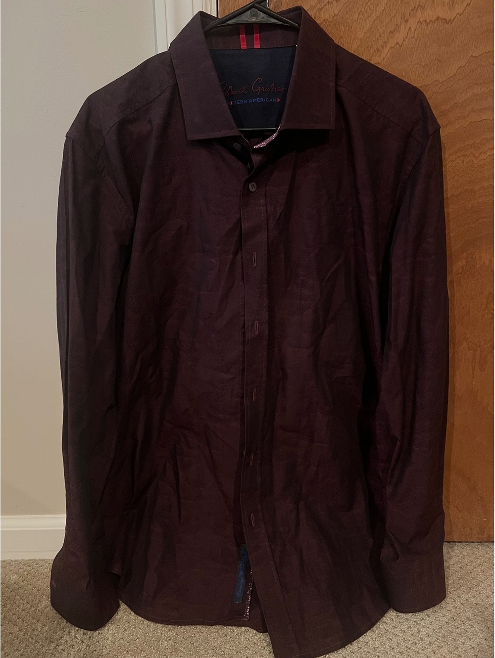 Burgundy Robert Graham Button Down Shirt